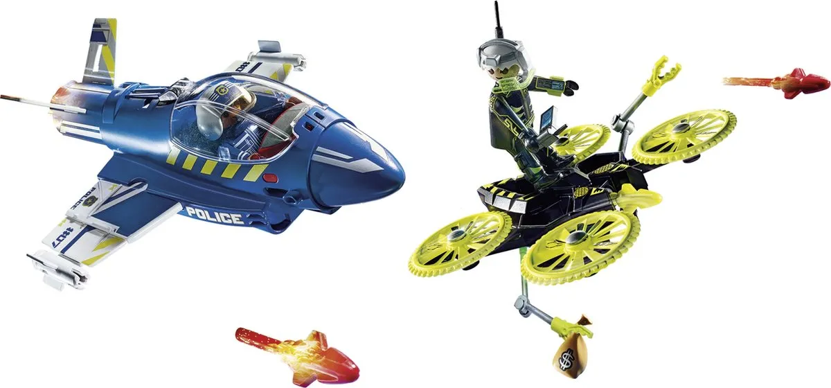 Playmobil City Action Politiejet Drone-achtervolging 70780 - Multicolor