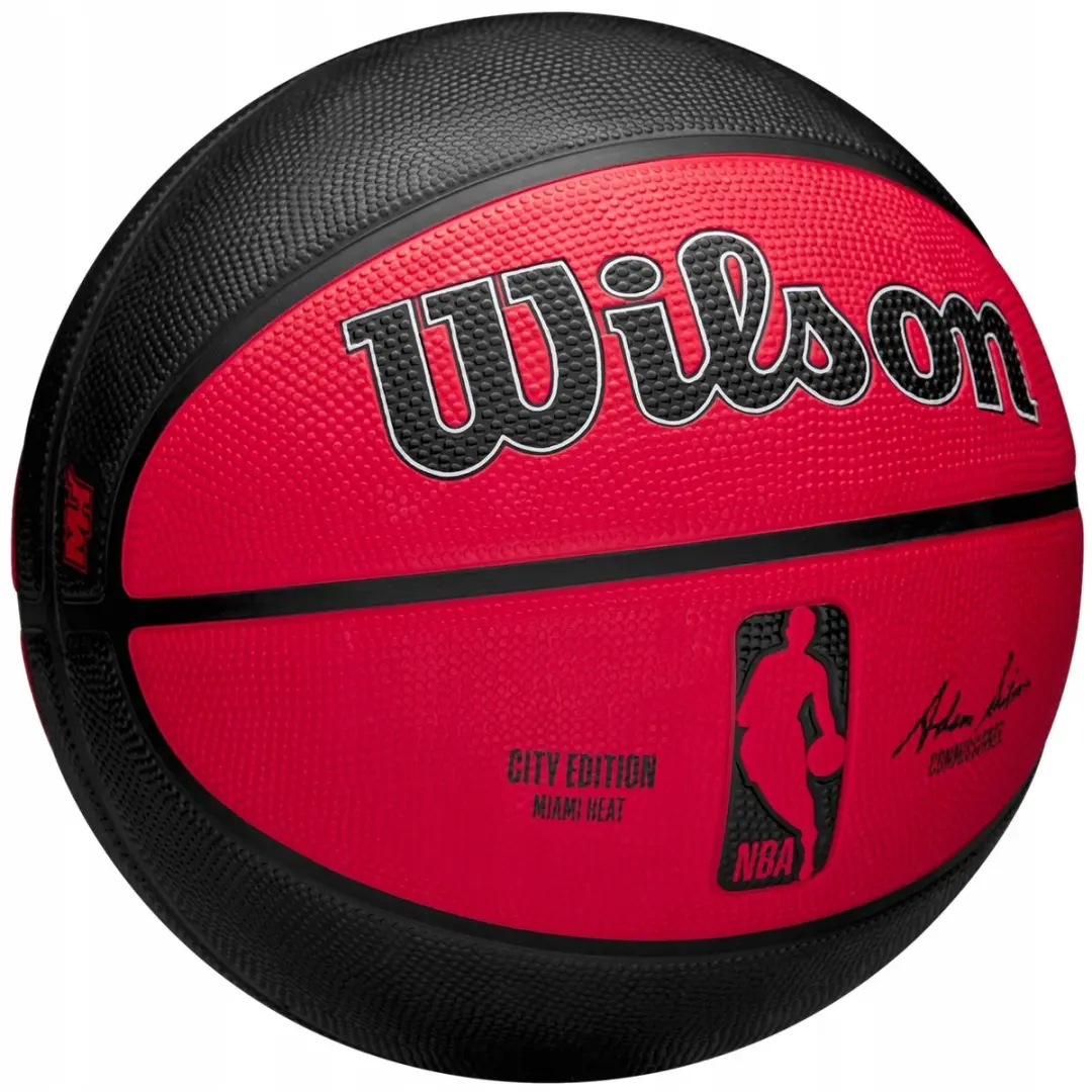 Wilson NBA Miami Heat Team City Edition Basketbal - Maat 5 - Rood
