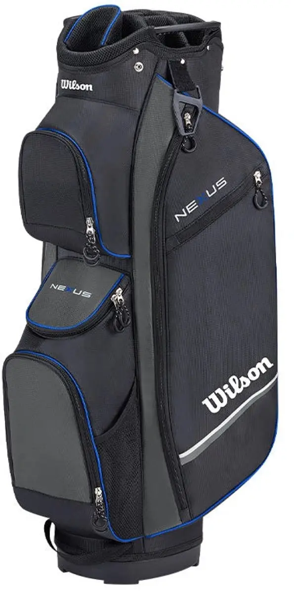 Wilson Nexus Cart Bag - 14 Vakken - Zwart/Grijs/Blauw