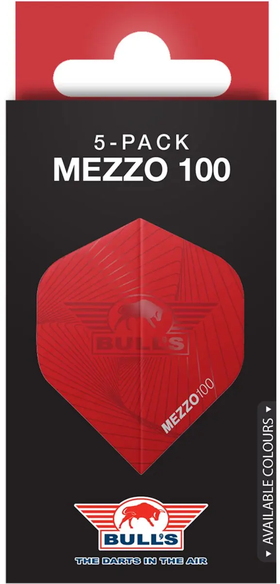 Bull's Flights Mezzo 100 nr.2 Red - 5 Stuks