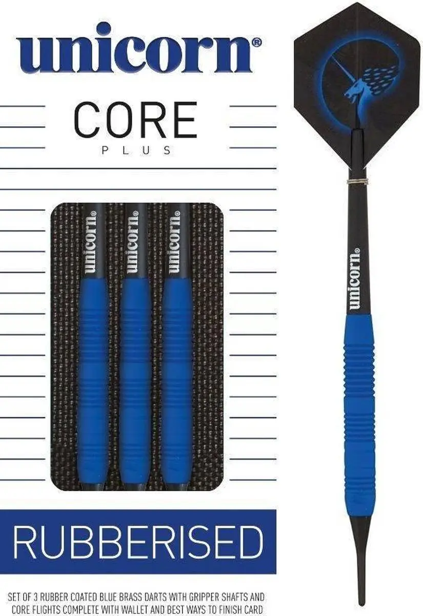 Unicorn Core Plus Dartpijlen 18g - Blauw - 3 Stuks