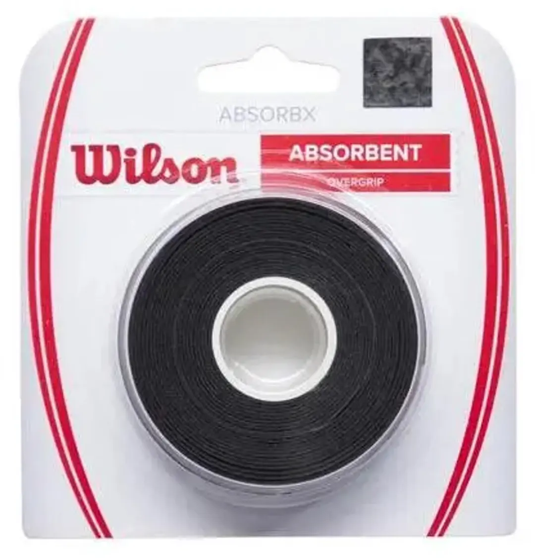 Wilson AbsorbX Overgrip - 3 Stuks Zwart