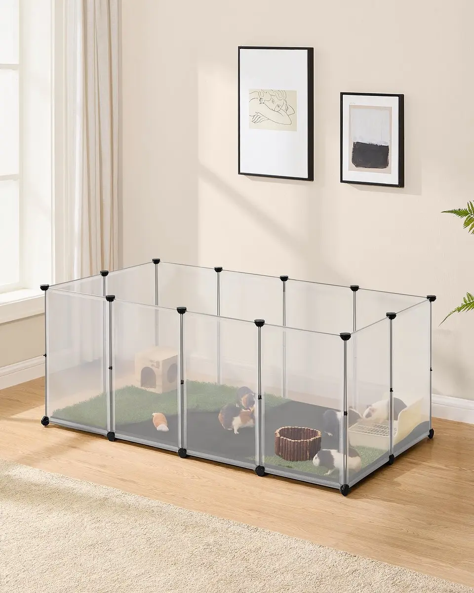 Songmics Puppyren Modulaire Ren 145x73x57cm - Zwart