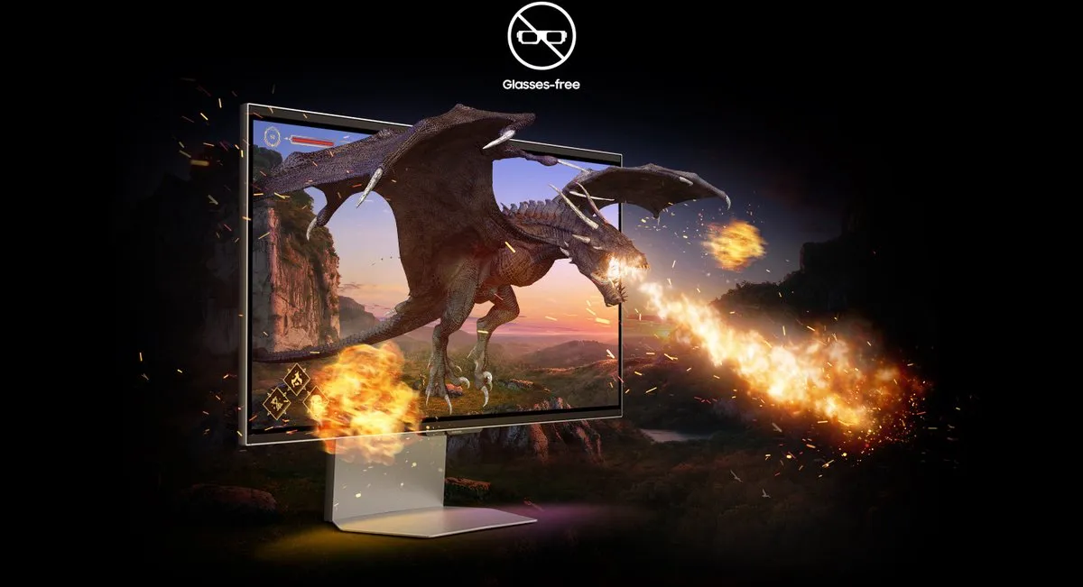 Samsung Odyssey G90XF 3D Monitor 27" 4K 165Hz - Zilver