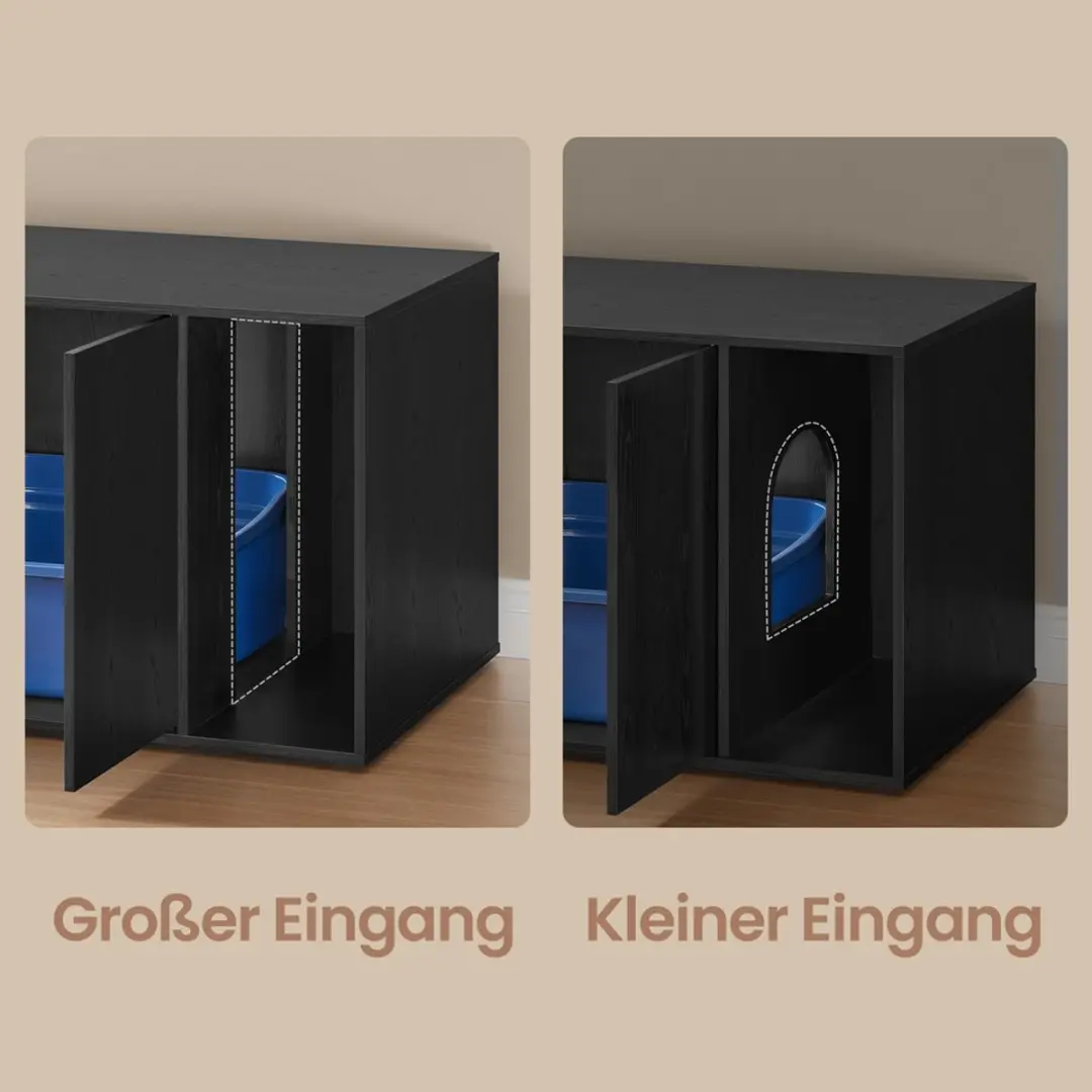 Songmics Kattenbakkast - Grote Katten - Zwart