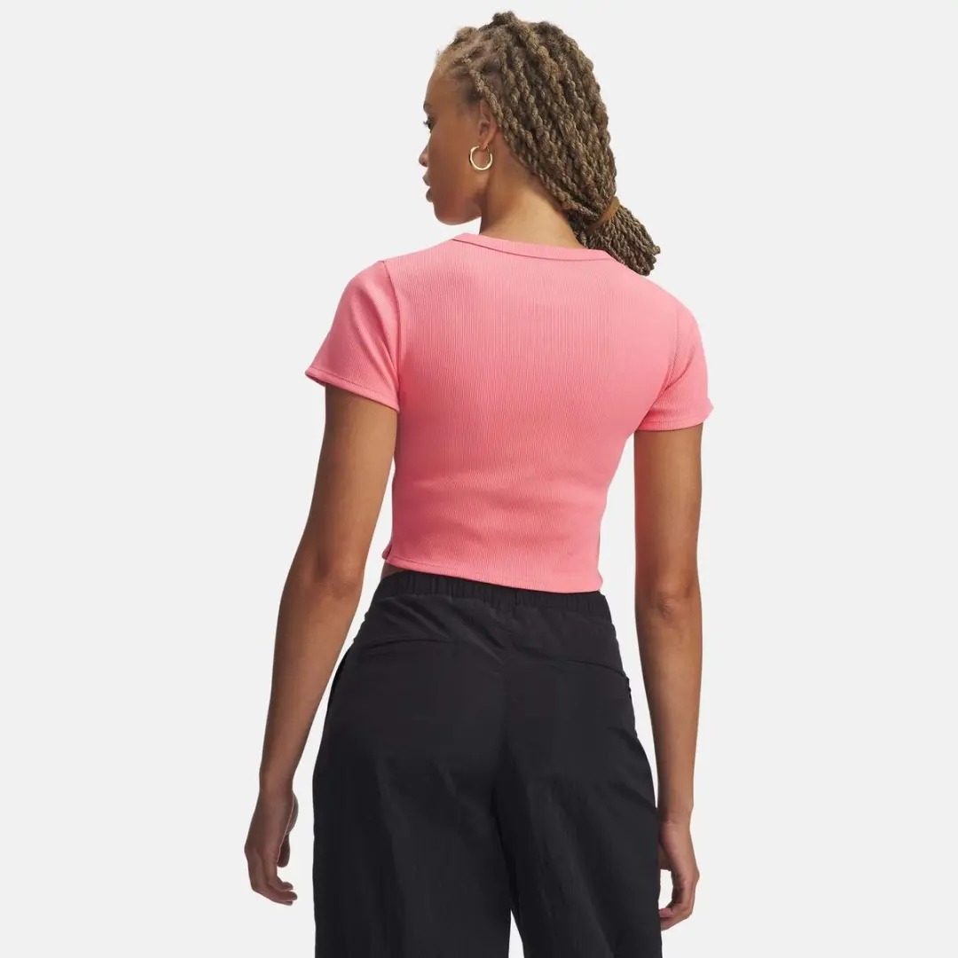 Under Armour UA Rival Rib Baby Tee - Vrouwen S - Roze