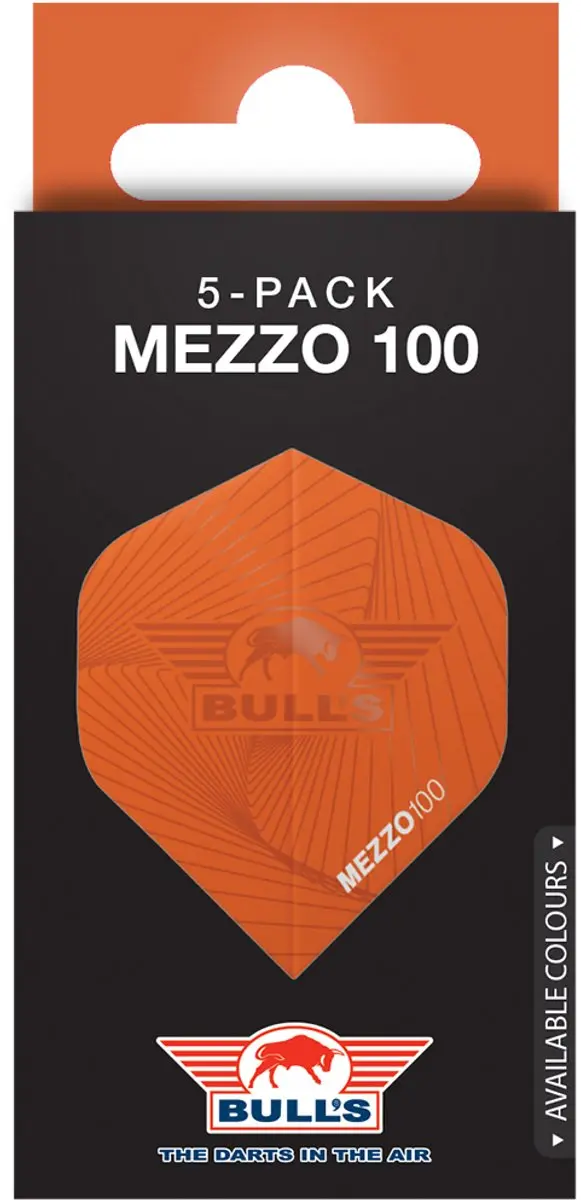 Bull's Flights Mezzo 100 nr.2 Orange - 5 Stuks