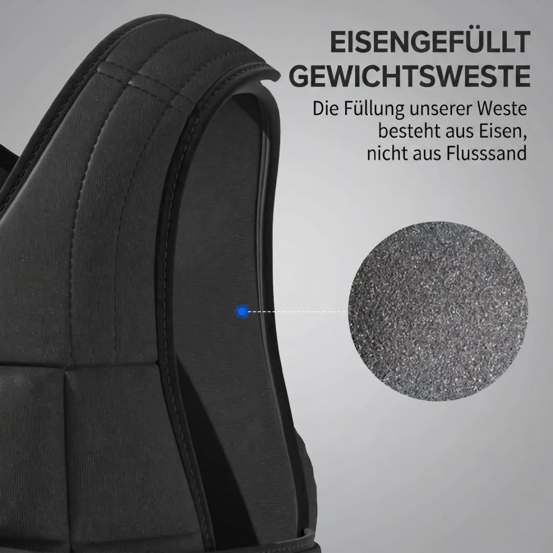 Homcom Gewichtsvest - Zwart - 60x50x17cm - afbeelding 6 van 6