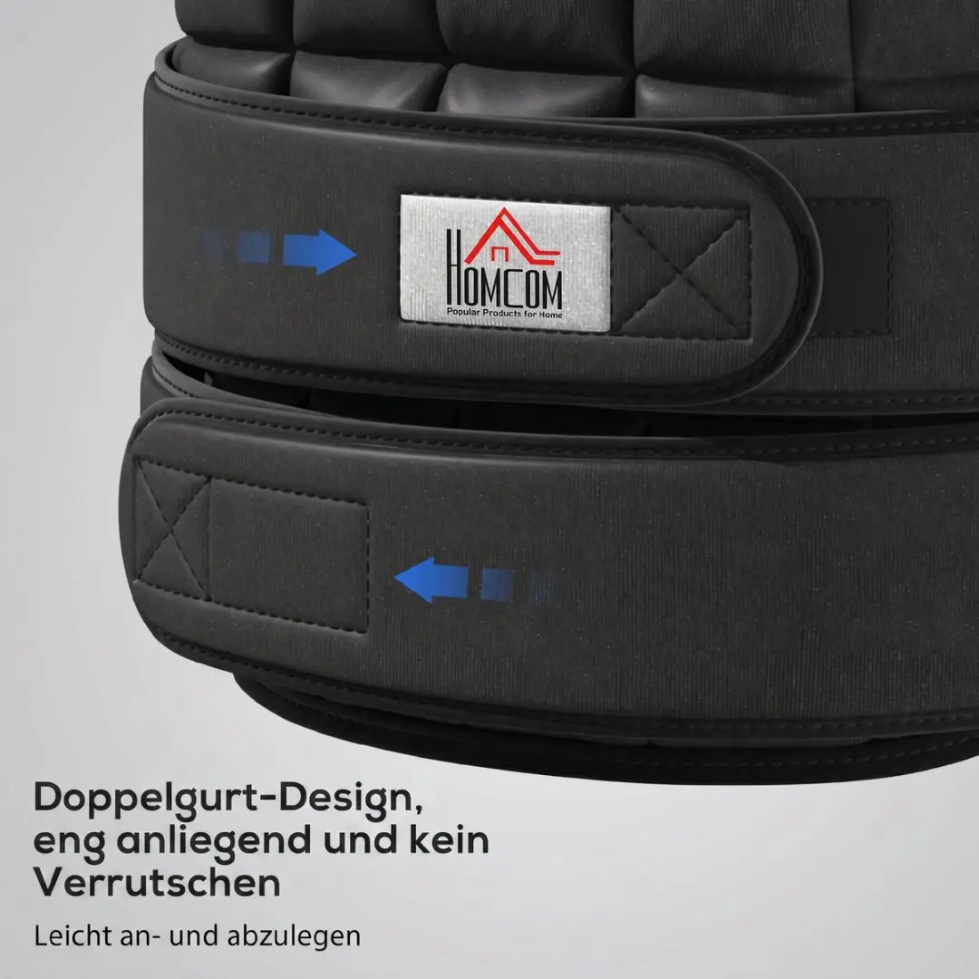 Homcom Gewichtsvest - Zwart - 60x50x17cm