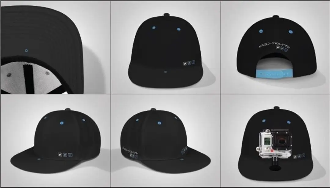 PRO-Mounts PRO-cap Black - GoPro Helmbevestiging