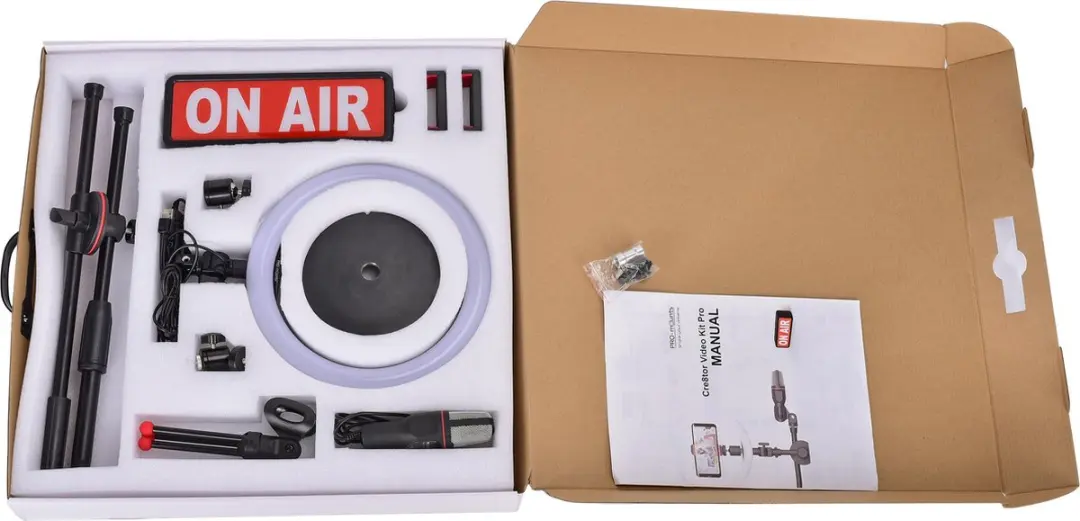 PRO-MOUNTS Cre8tor Video Kit Pro - Ringlamp & Statiefset Zwart
