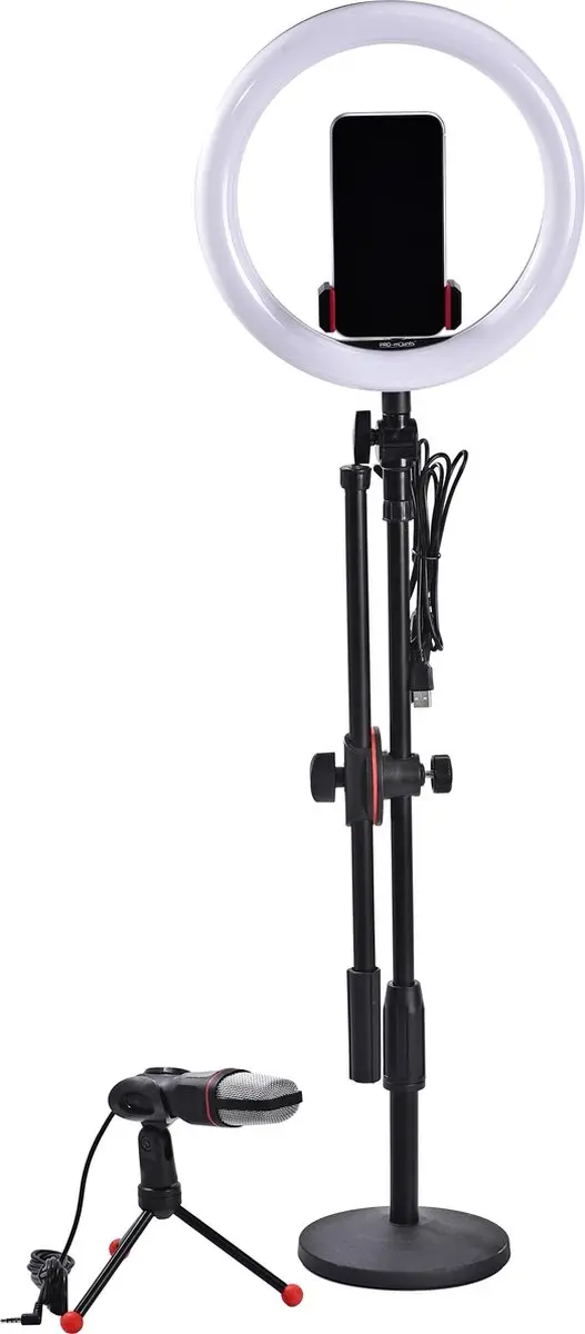 PRO-MOUNTS Cre8tor Video Kit Pro - Ringlamp & Statiefset Zwart