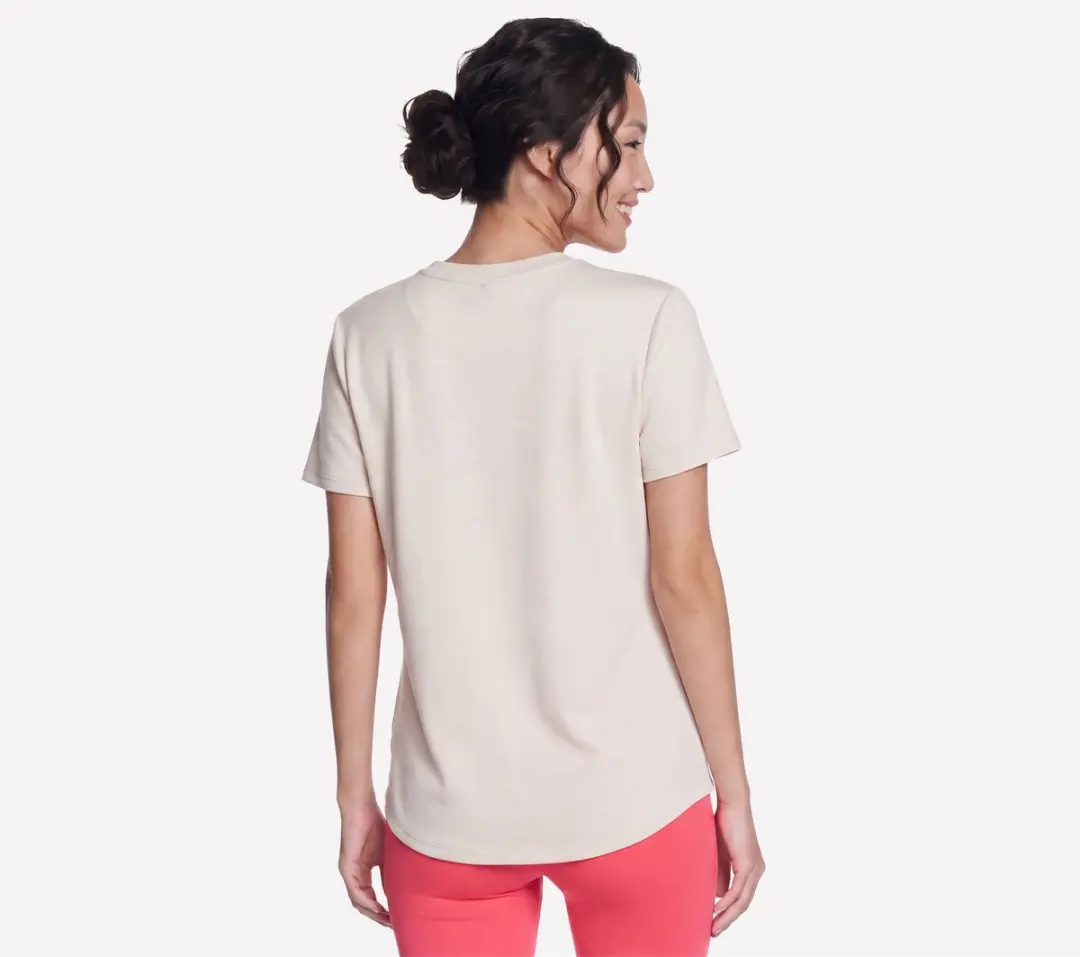 Skechers SKECHSOFT ELEVATE TEE Dames T-shirt - L - Beige