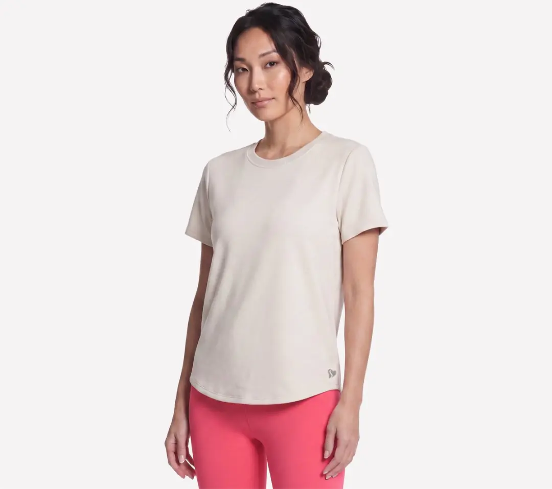Skechers SKECHSOFT ELEVATE TEE Dames T-shirt - L - Beige