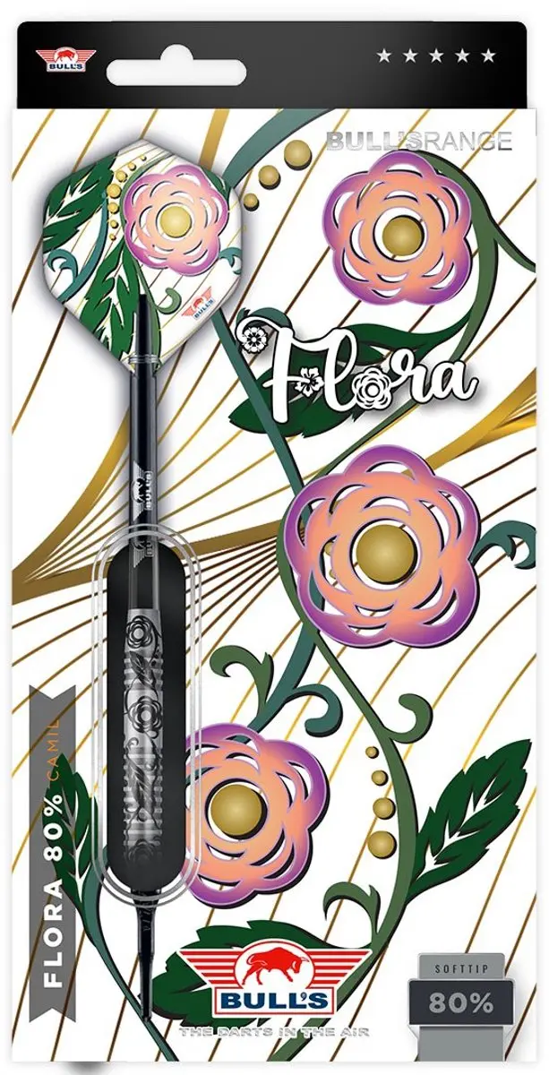 Bull's Flora Camil Soft Tip Darts 3 Stuks - Zilver
