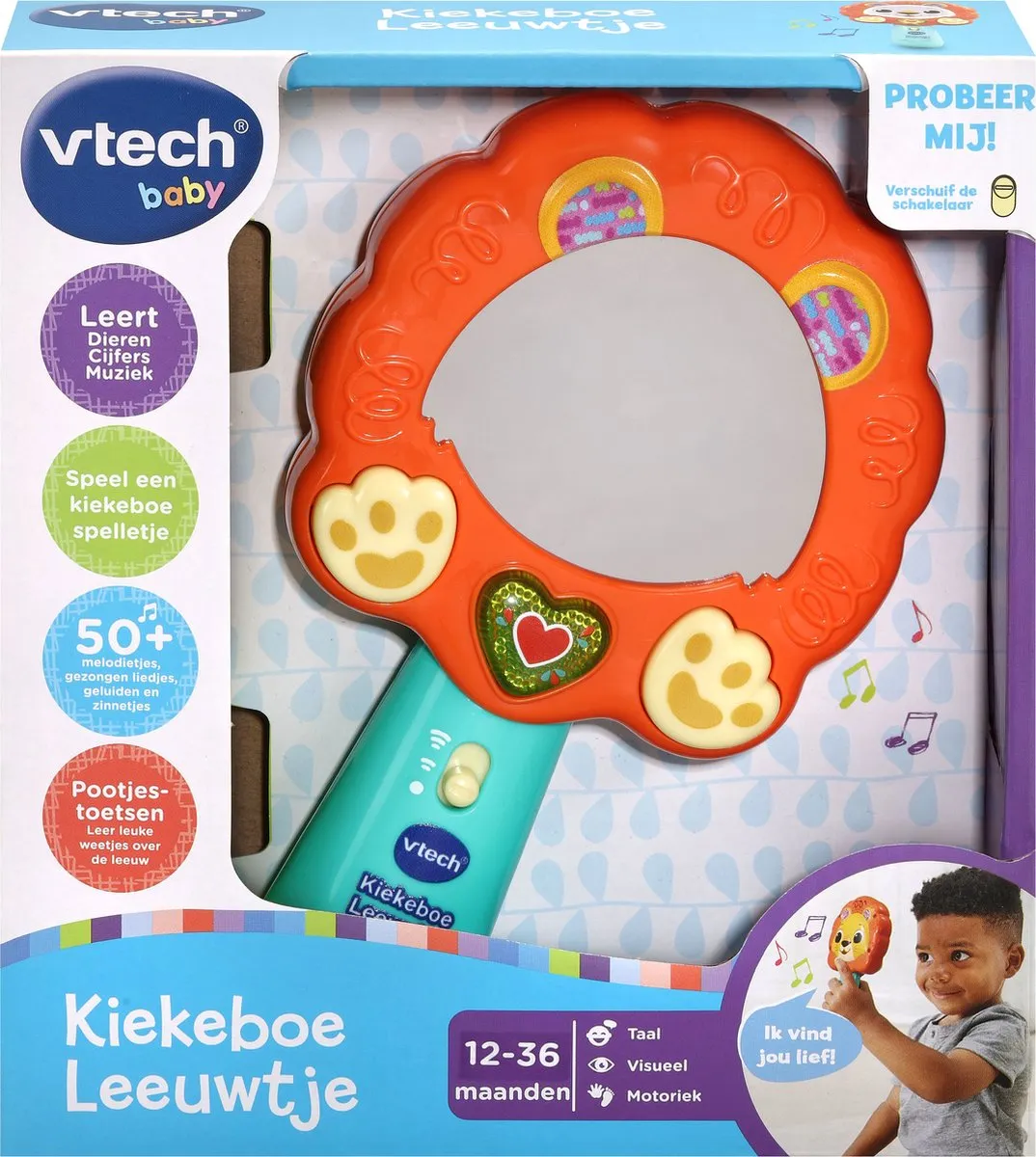 VTech Baby Kiekeboe Leeuwtje Interactief Speelgoed 80-551823 - Oranje/Blauw
