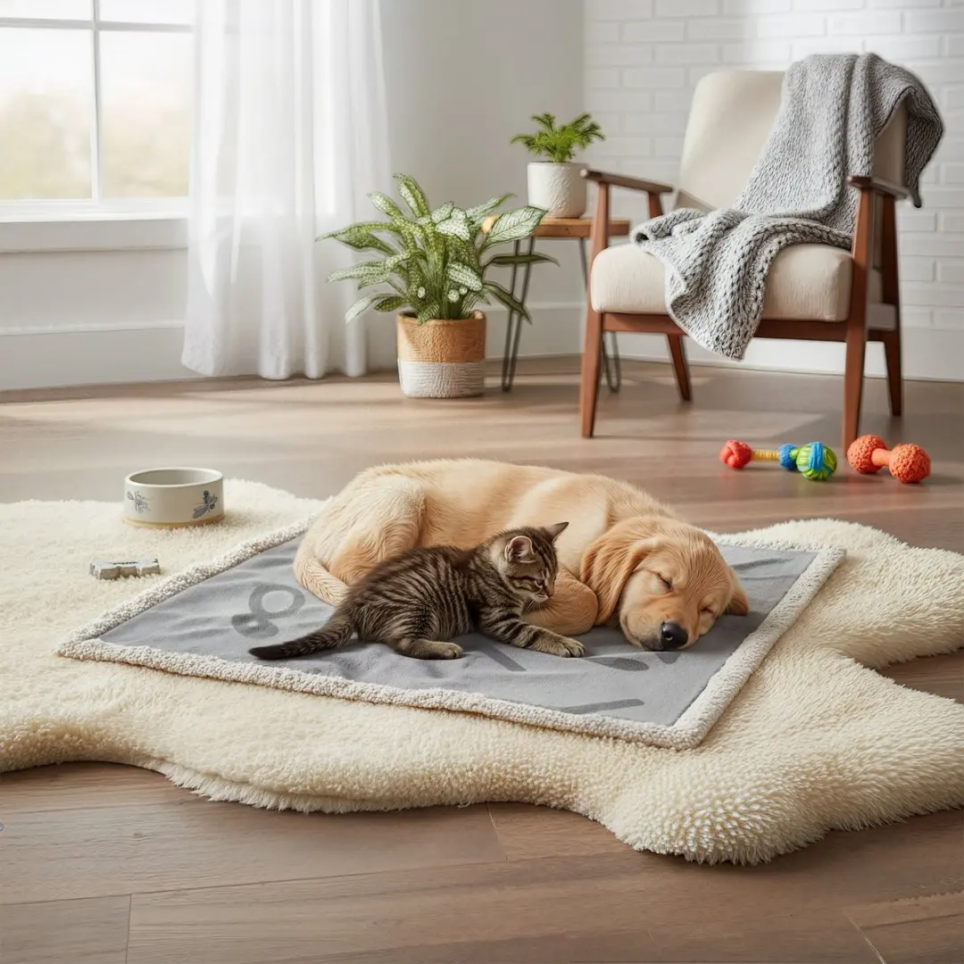 Songmics Hondendeken Sherpa Fleece 73x63cm - Grijs - afbeelding 4 van 6