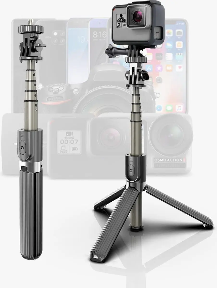 PRO-Mounts Selfie-Me Selfiestick - Grijs/Zwart