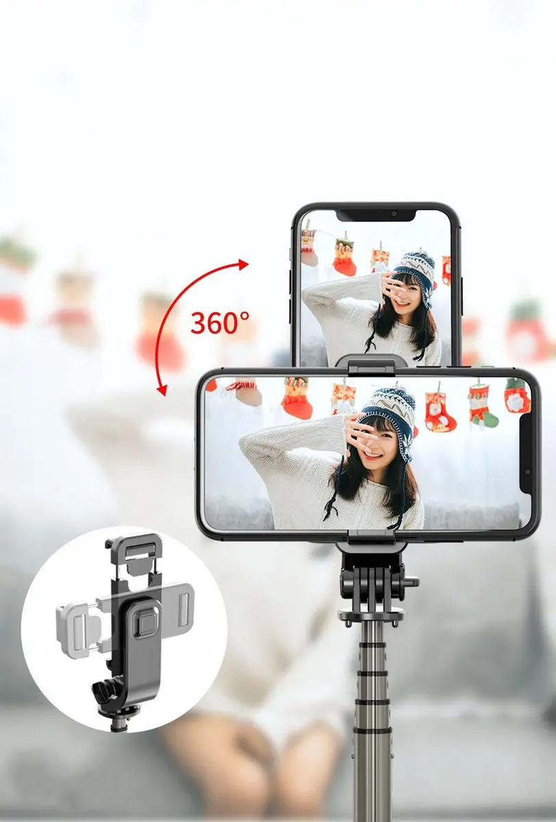 PRO-Mounts Selfie-Me Selfiestick - Grijs/Zwart