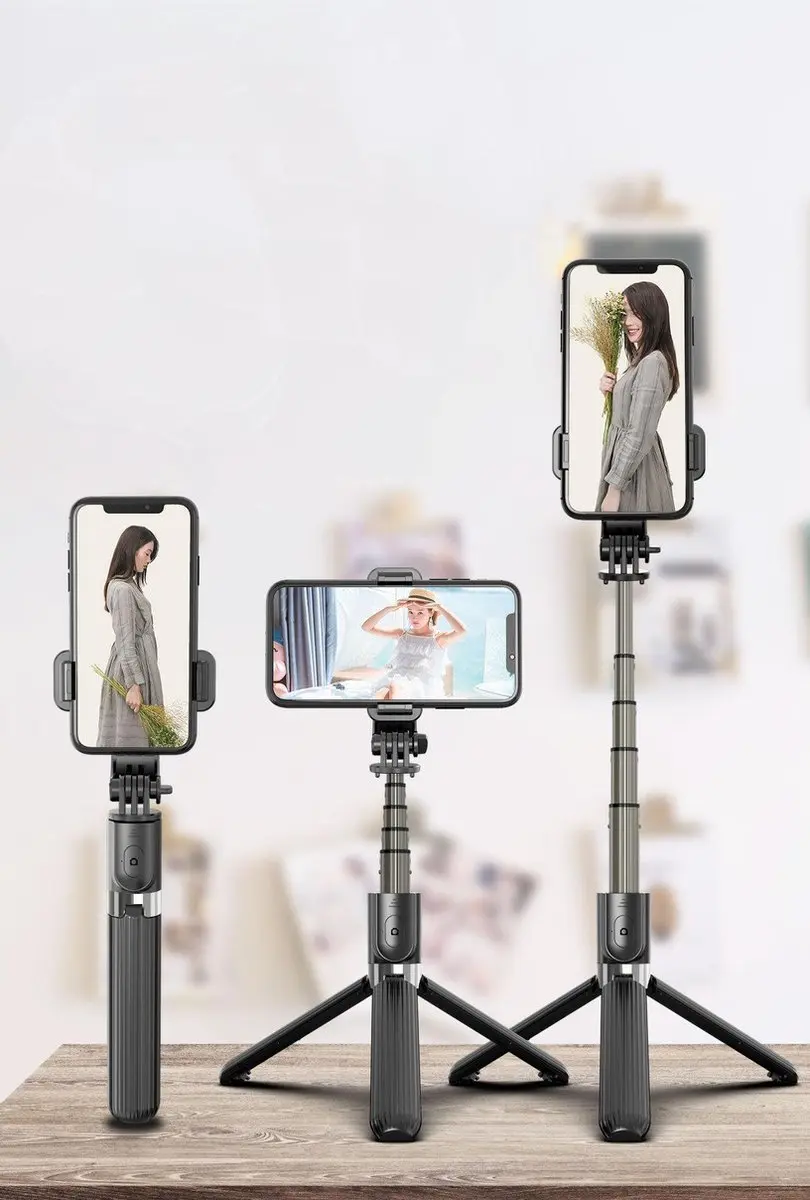 PRO-Mounts Selfie-Me Selfiestick - Grijs/Zwart