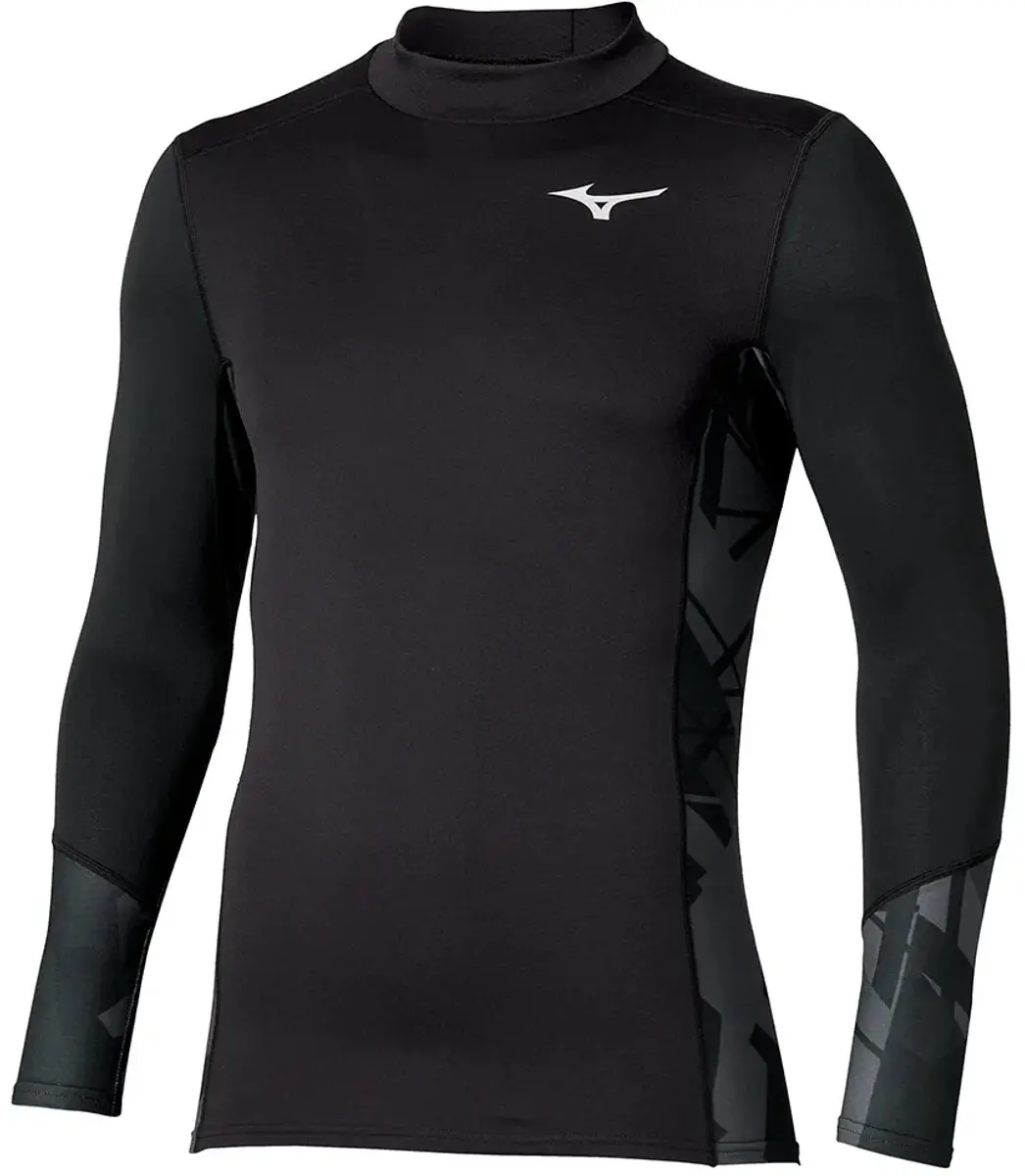 Mizuno Virtual Body G5 High Neck Lange Mouwen Basislaag - S - Zwart