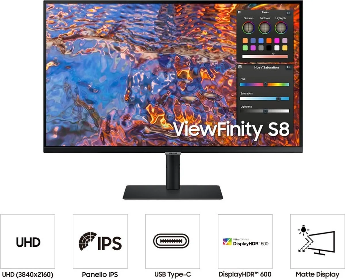 Samsung ViewFinity S8 LS32B800PXU Monitor 4K 32 Inch