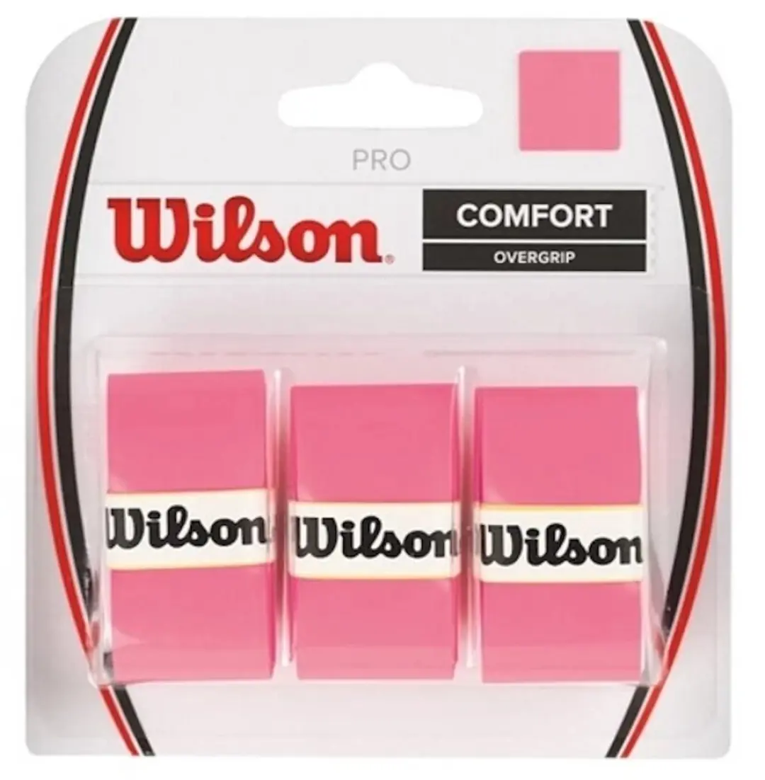 Wilson Pro Comfort Tennis/Padel Overgrip Fluor Roze - 3 Stuks