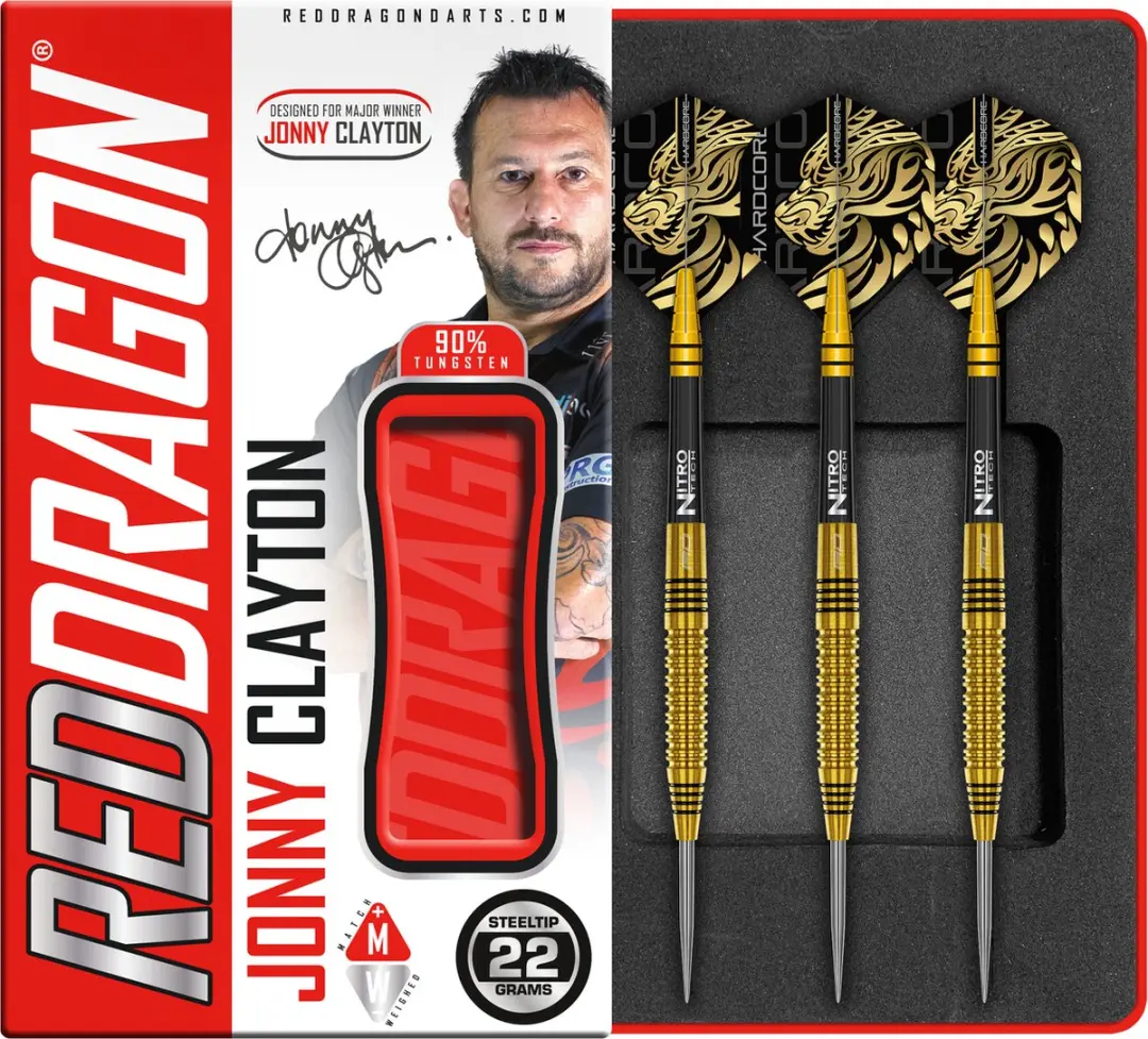 Red Dragon Jonny Clayton Gold 90% Dartpijlen