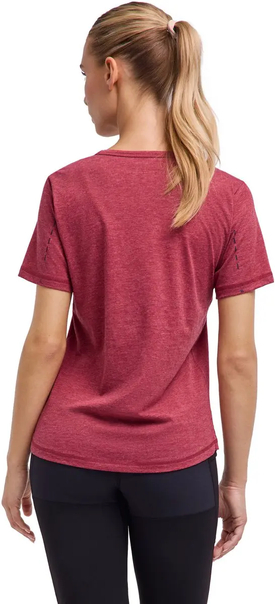 Falke Trekking Tee Graphic Top Dames - XS - Rood