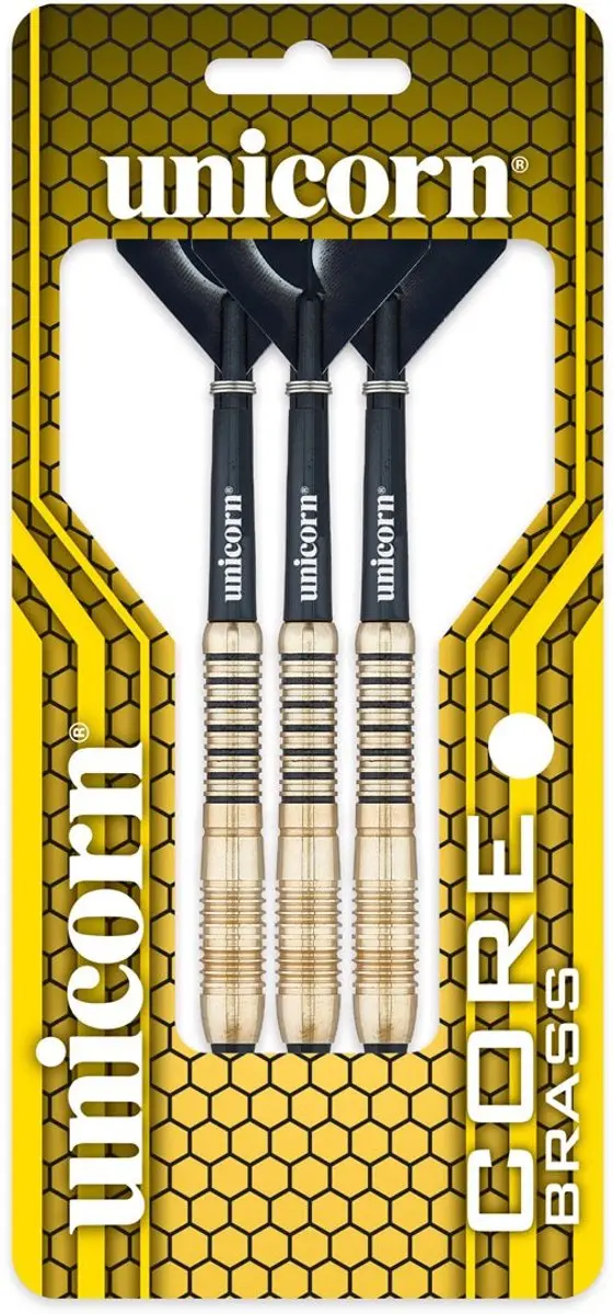 Unicorn Core Shape 2 Brass Gold Darts - 3 Stuks