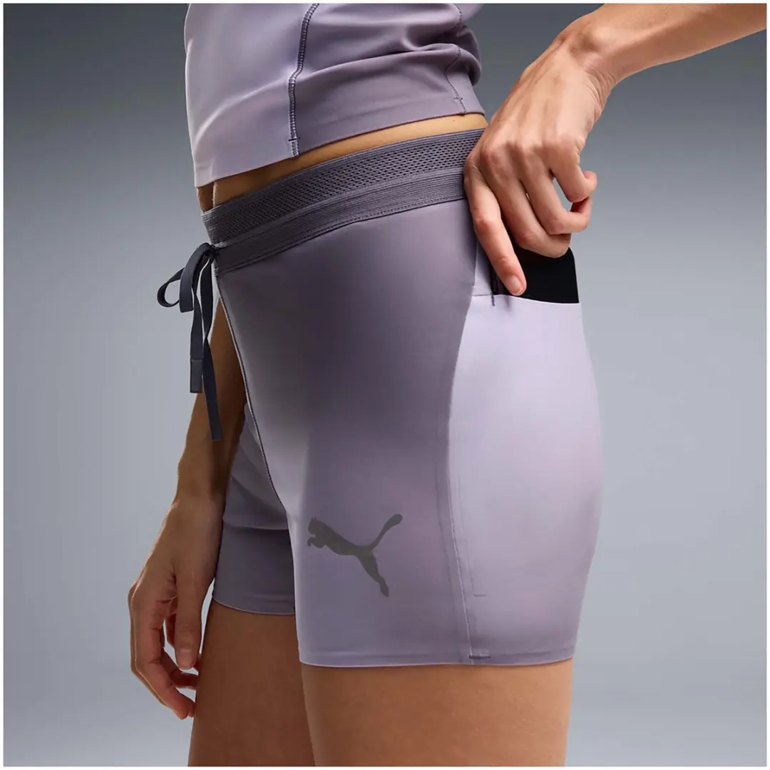 PUMA W Lightspeed 3 AOP Short Tight Broek S - Blauw