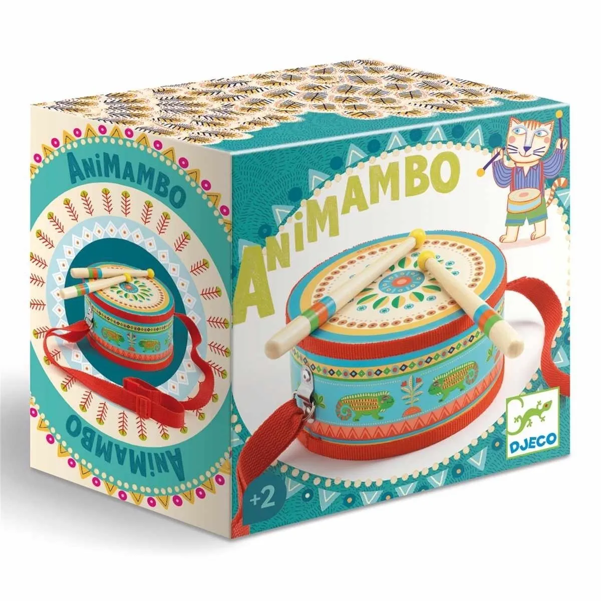 Djeco Tambour Muziekinstrument - Multicolor - afbeelding 2 van 4