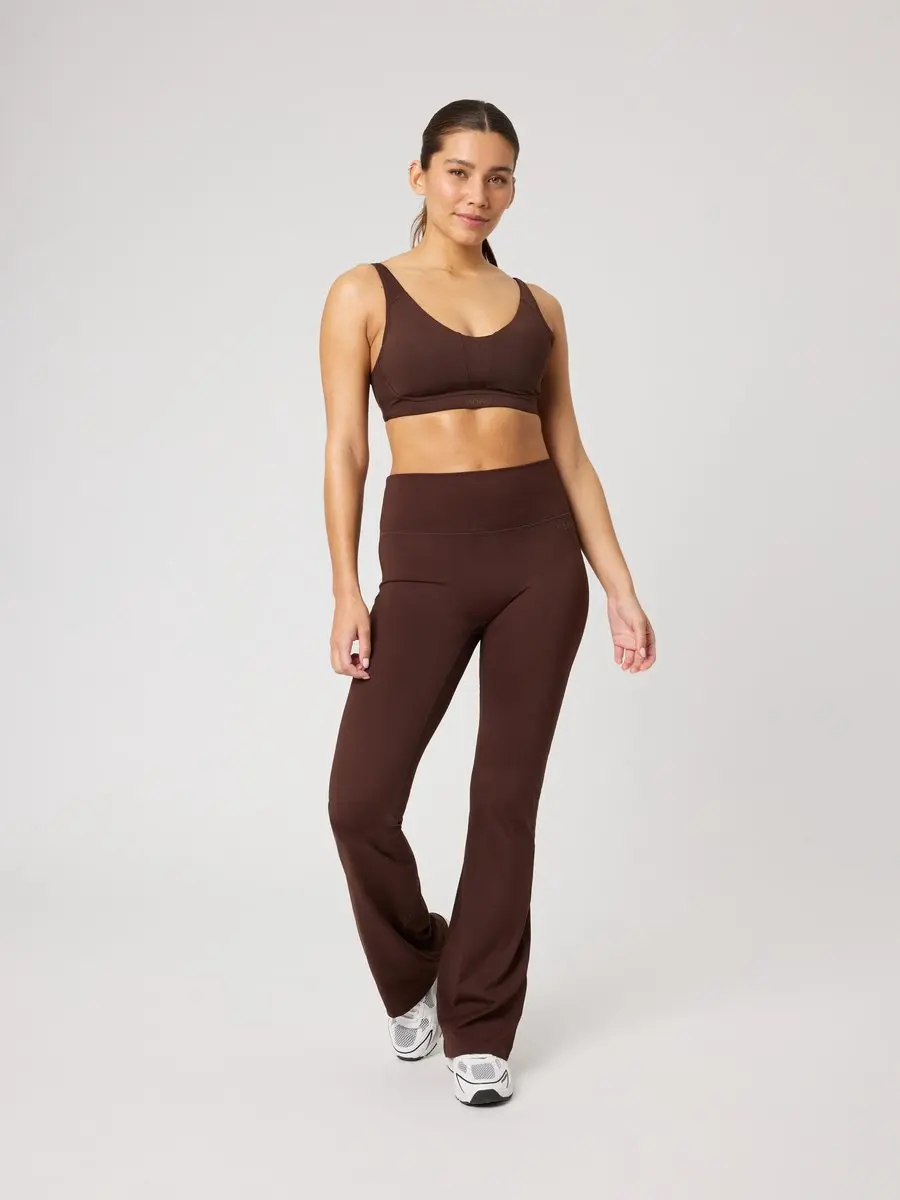 Björn Borg Sportbroek Dames Flare Tight - Coffee Bean Bruin S - afbeelding 6 van 6
