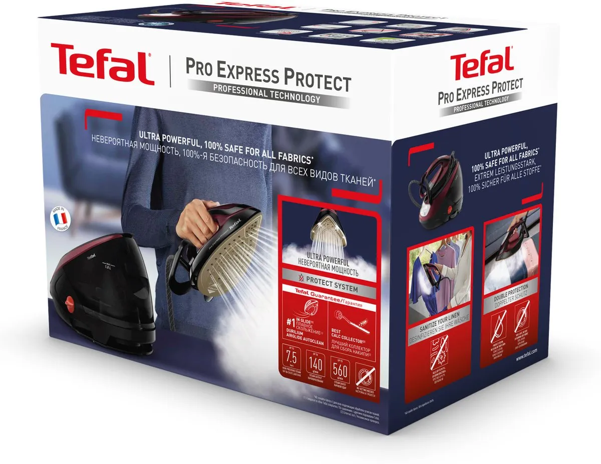 Tefal Pro Express Protect GV9230 Stoomgenerator - 1000ml - Rood/Zwart