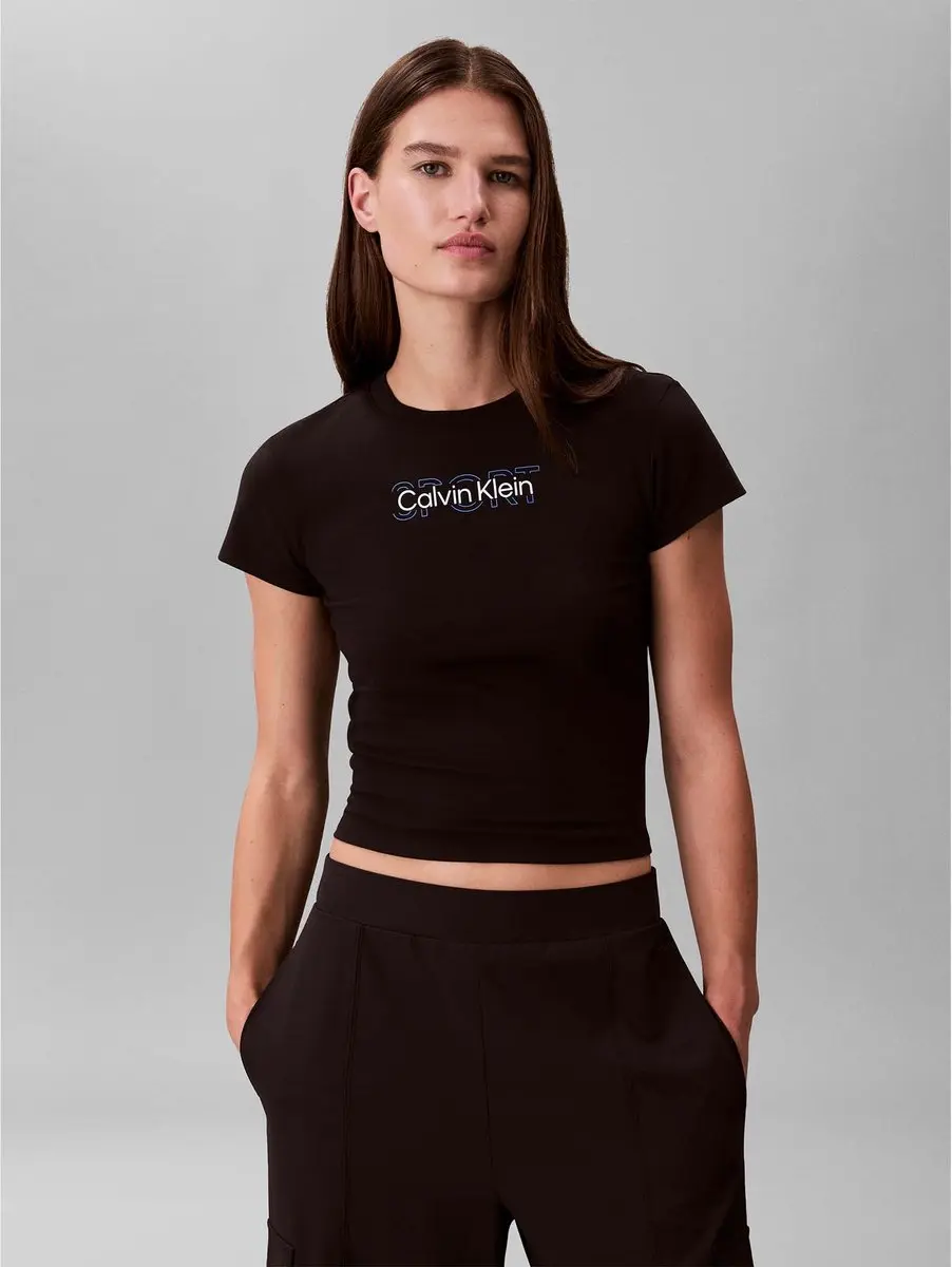 Calvin Klein CK Performance Commuter Baby Tee - Zwart M