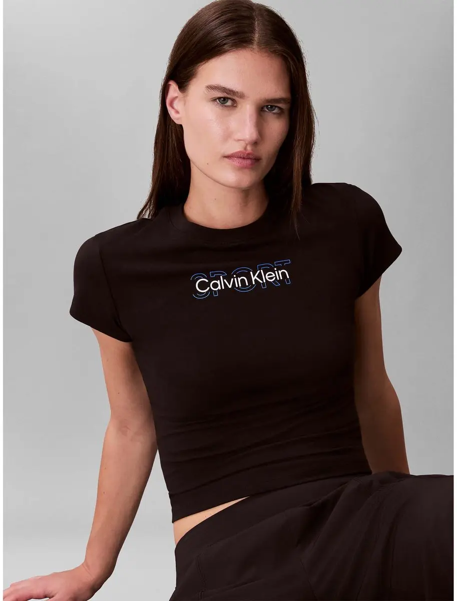 Calvin Klein CK Performance Commuter Baby Tee - Zwart M