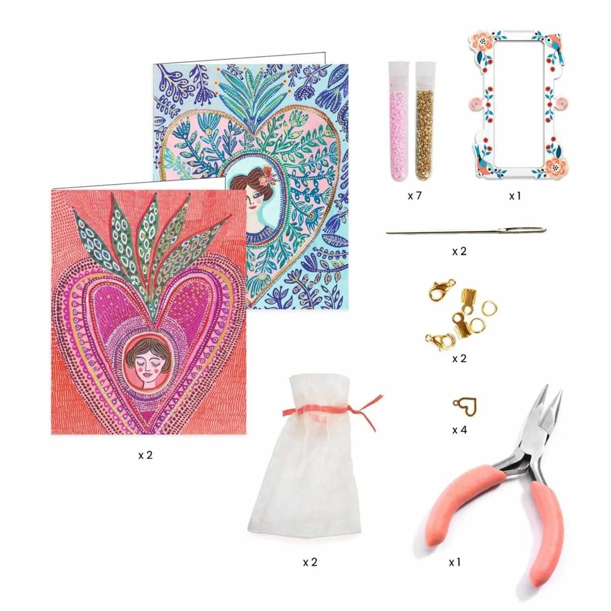 Djeco Miyuki & Hearts Armbanden Set - Multicolor