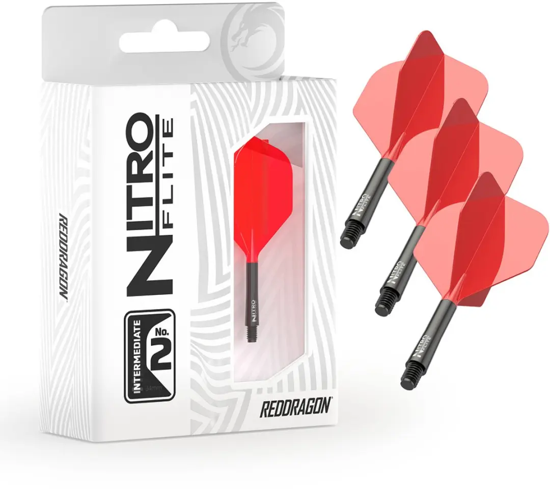 Red Dragon Nitro Flite System X1064 Dartvleugels - 3 Stuks - Rood/Zwart - afbeelding 6 van 6