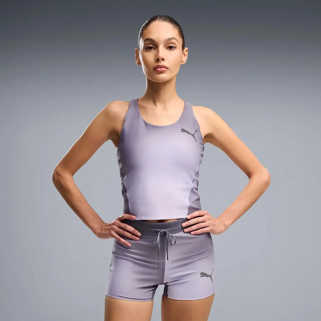 PUMA W Lightspeed AOP Crop Top - Blauw S