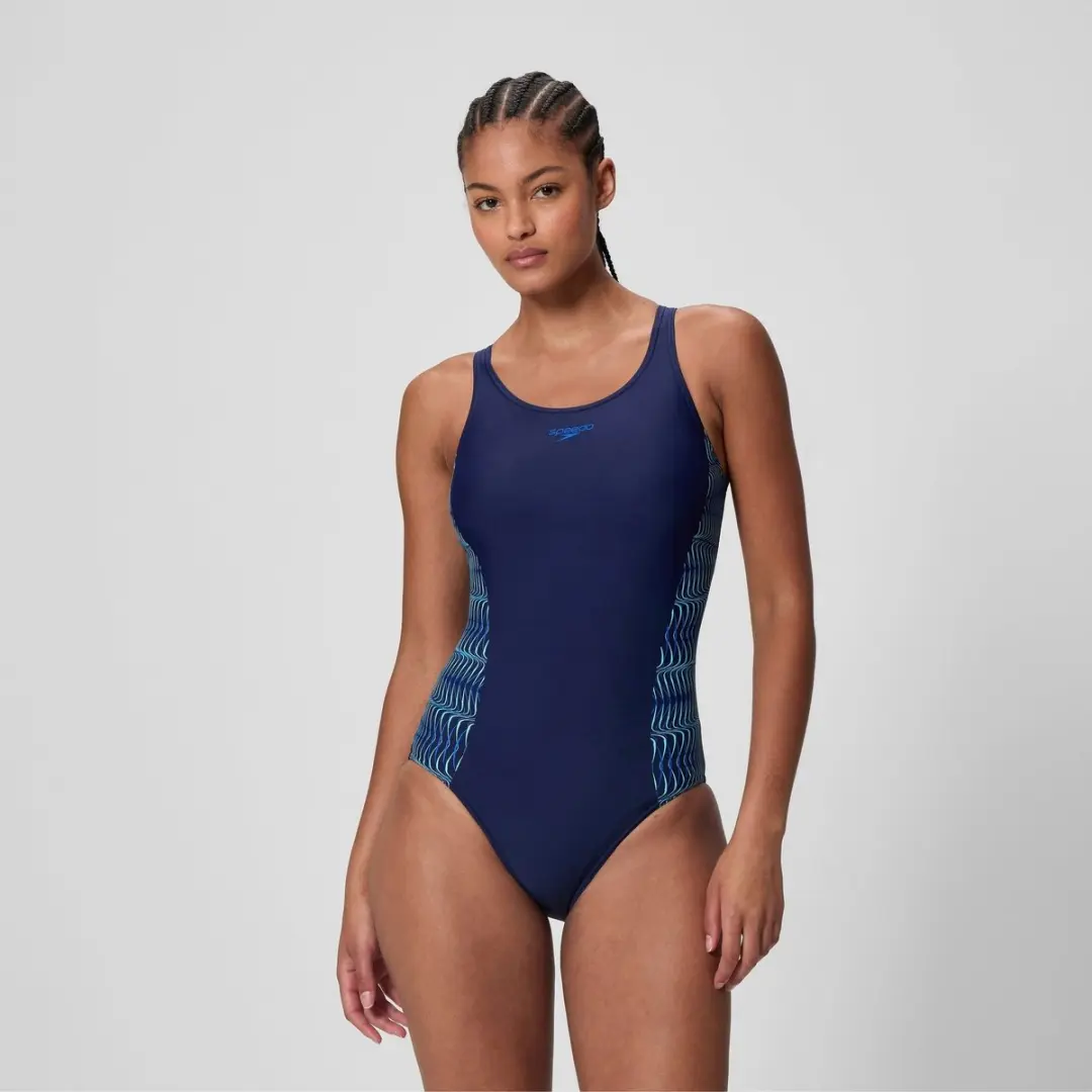 Speedo Placement Medalist Dames Sportbadpak - Marine - One Size