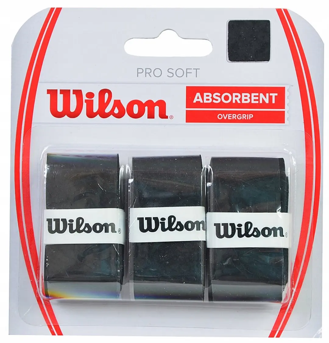 Wilson Pro Soft Overgrip 3-Pack - Zwart
