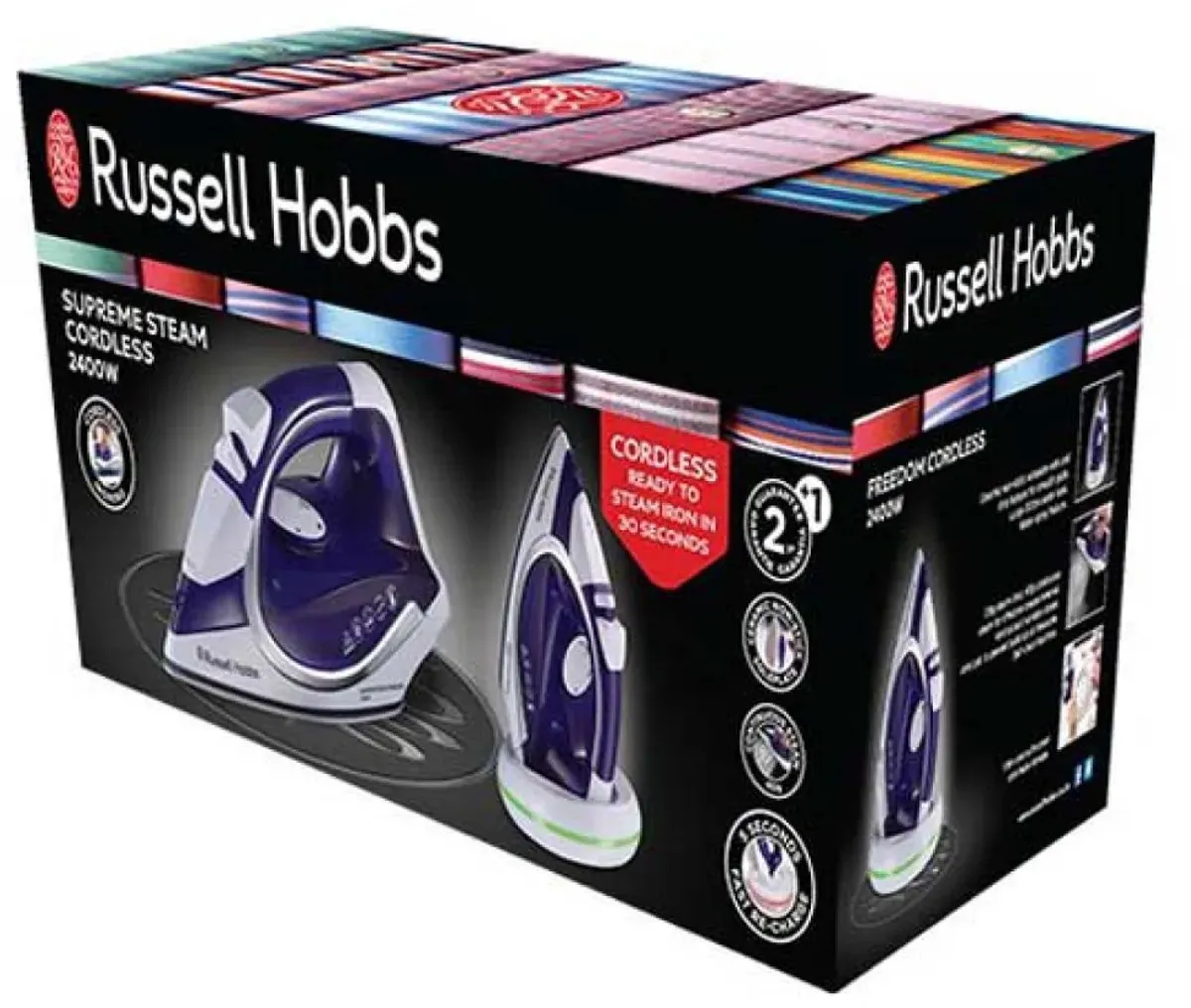 Russell Hobbs 23300-56 Supreme Steam Cordless Strijkijzer - Paars/wit