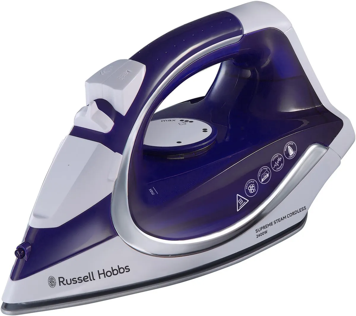 Russell Hobbs 23300-56 Supreme Steam Cordless Strijkijzer - Paars/wit