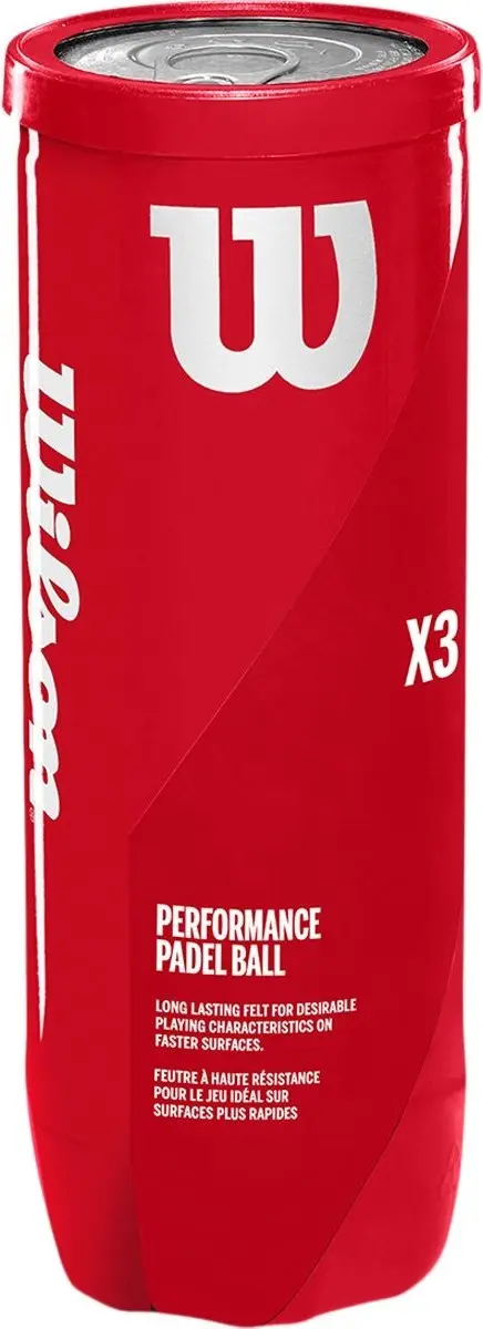 Wilson Padel X3 Padelballen - 3 Stuks - Geel