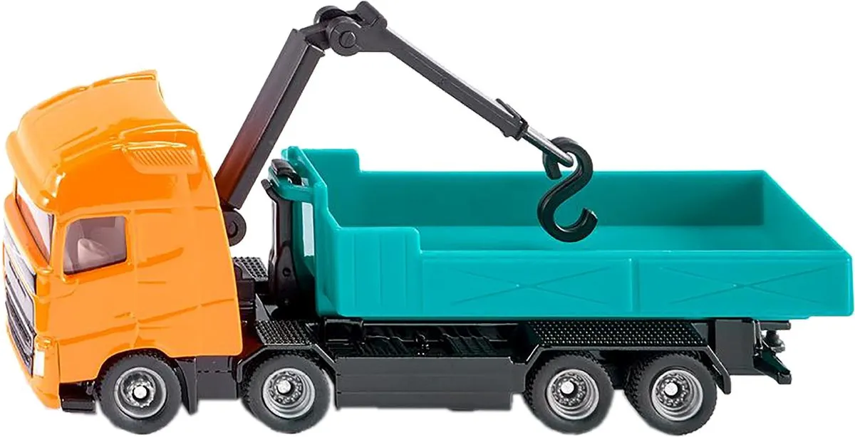 SIKU 1683 Volvo Kraantruck - Oranje/Turquoise