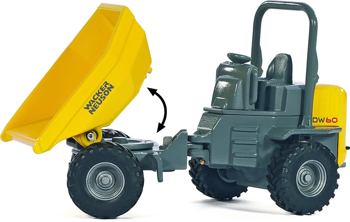 SIKU 3509 Wacker Neuson DW60 Dumper 1:50 - Geel/Grijs Metaal/Kunststof