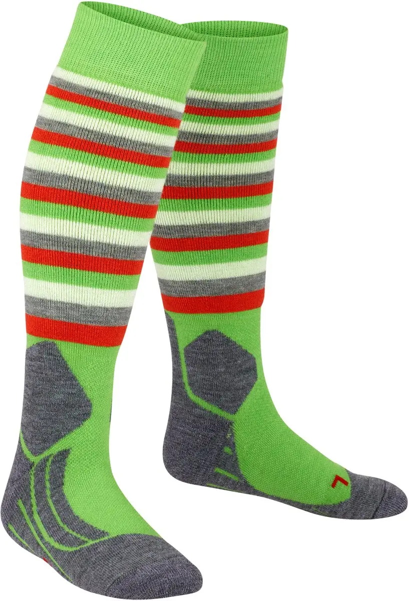 Falke SK2 Stripes Skisokken - Dik wol - Maat 27-30 - Groen - afbeelding 4 van 6