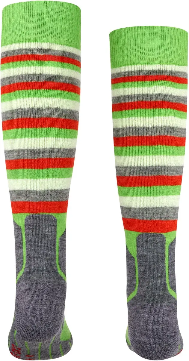 Falke SK2 Stripes Skisokken - Dik wol - Maat 27-30 - Groen - afbeelding 3 van 6