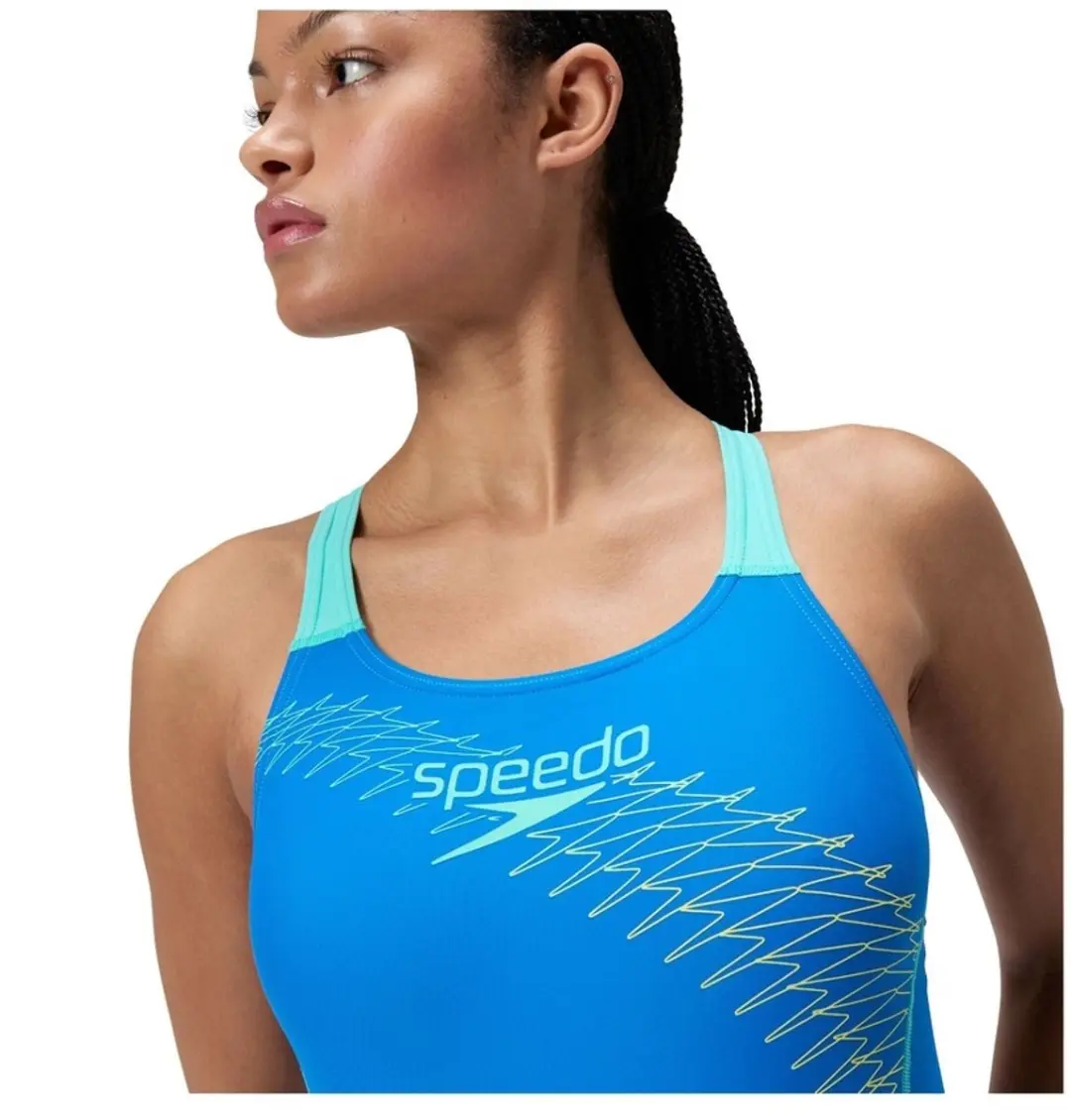 Speedo Medley Logo Dames Zwempak - 38 - Nachtblauw