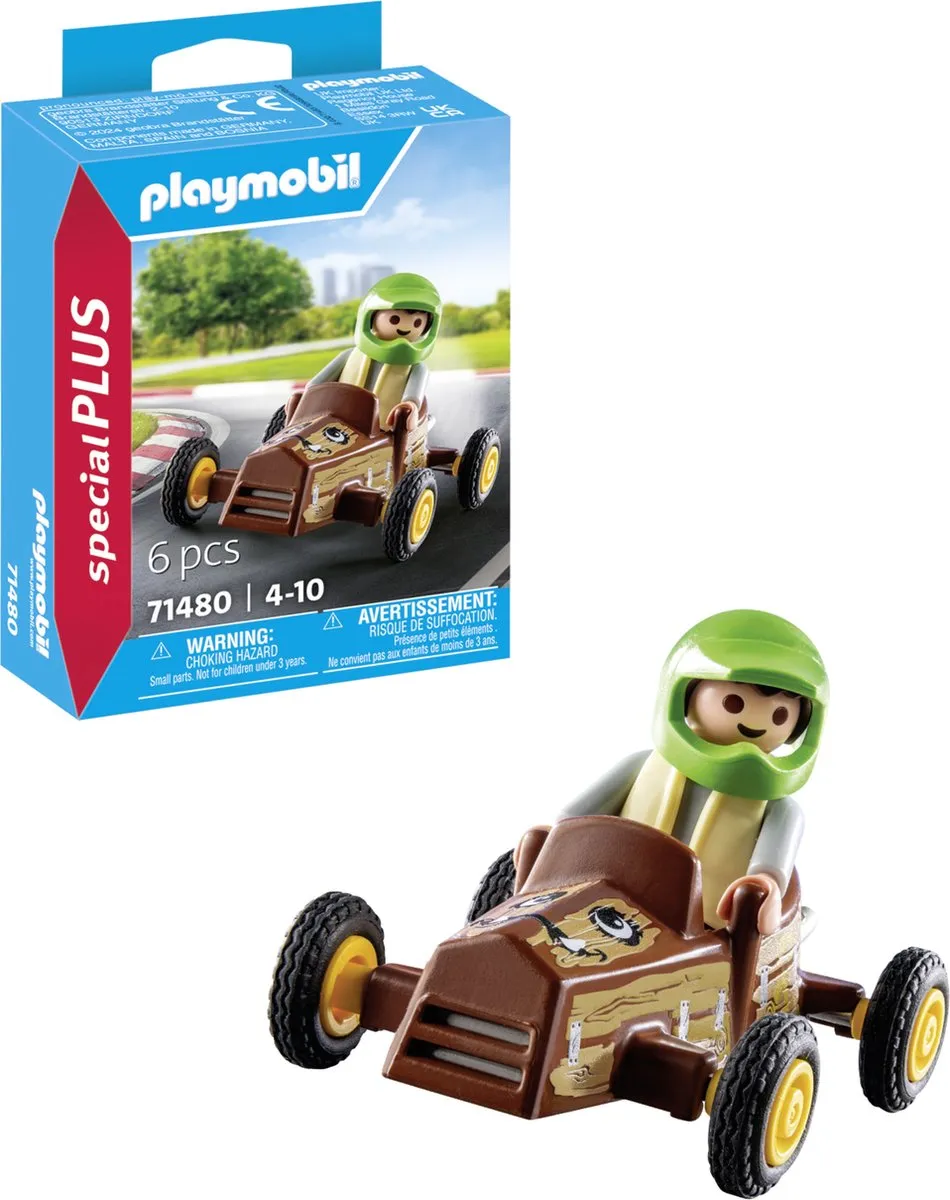 Playmobil Special Plus Kind met Go-Kart 71480 - Blauw
